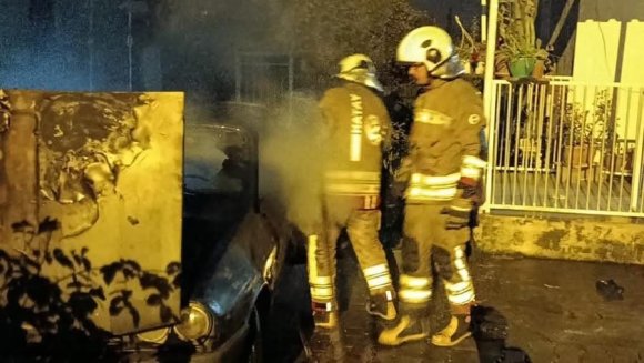 DÖRTYOL’DA OTOMOBİL YANGINI