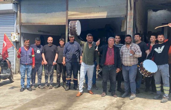 OSMANİYE’DE SANAYİ ESNAFINDAN 1 MAYIS’A DAVUL ZURNALI KUTLAMA