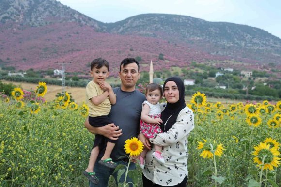 KOZAN’DA DAĞLAR PEMBEYE, OVA GÜNEBAKANLARLA SARIYA BÜRÜNDÜ