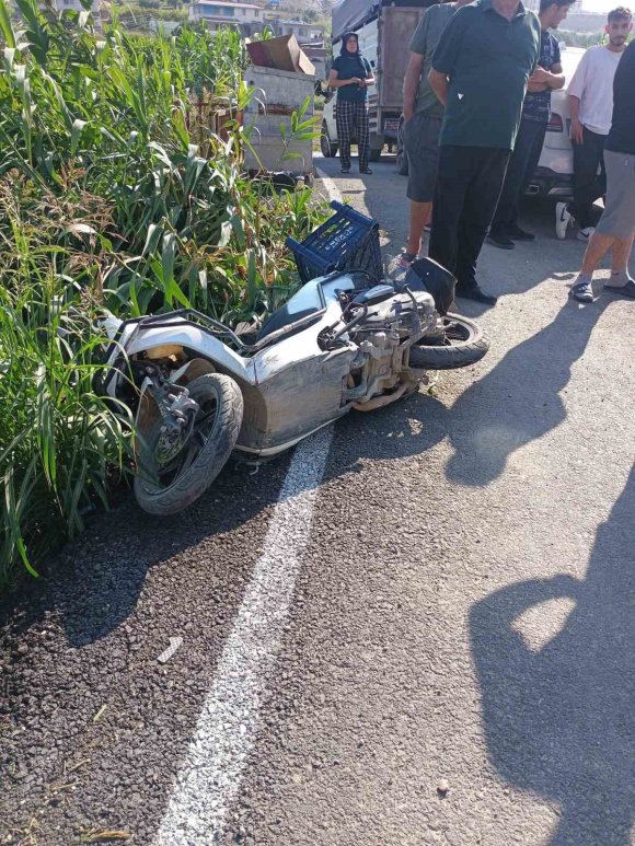 ANTAKYA’DA DEREYE UÇAN MOTOSİKLETİN SÜRÜCÜSÜ YARALANDI