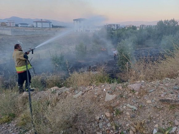 HASSA’DA BAHÇE YANGINI
