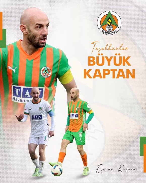 ALANYASPOR, KAPTAN EFECAN KARACA İLE YOLLARINI AYIRDI