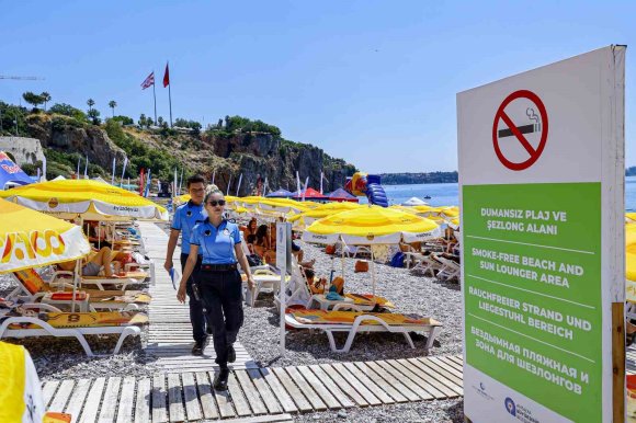BÜYÜKŞEHİR ZABITASINDAN ’DUMANSIZ PLAJ’ UYGULAMASI DENETİMİ