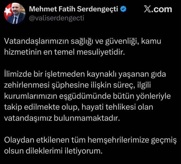 OSMANİYE’DE GIDA ZEHİRLENMESİ ŞÜPHESİYLE 53 KİŞİ HASTANEYE BAŞVURDU