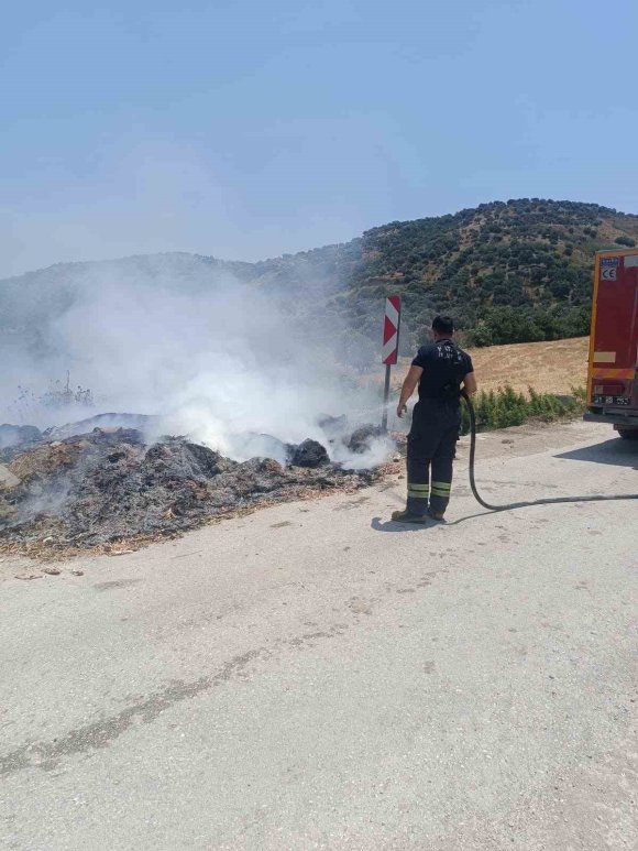 ALTINÖZÜ’DE ÇÖPLÜK YANGINI