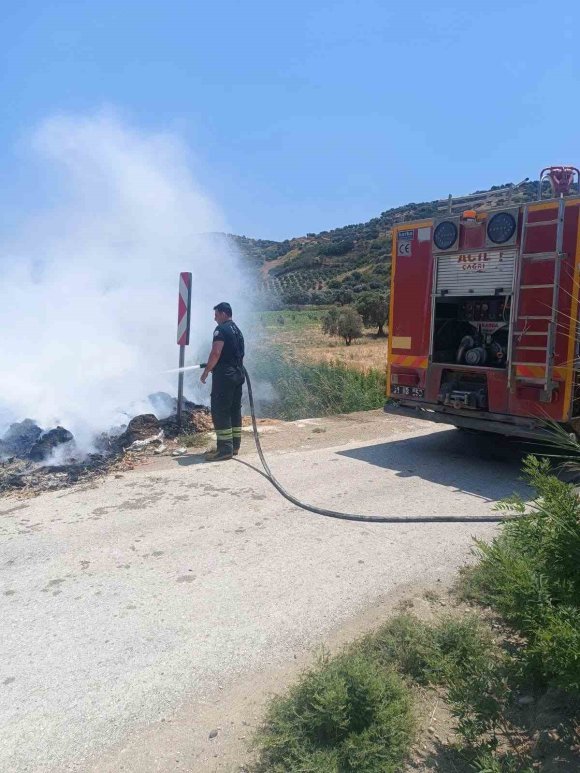 ALTINÖZÜ’DE ÇÖPLÜK YANGINI