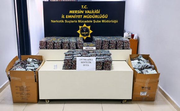 MERSİN’DE 155 BİN 568 ADET UYUŞTURUCU HAP ELE GEÇİRİLDİ, 2 KİŞİ TUTUKLANDI