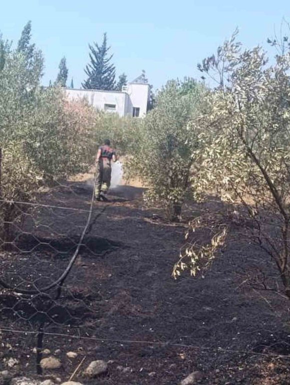 DÖRTYOL’DA BAHÇE YANGINI KONTROL ALTINA ALINDI