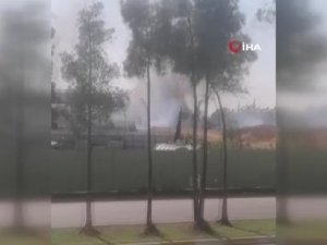 Fabrikada patlamayla birlikte yangın çıktı, 1 işçi yaralandı