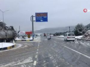 Antalya-Konya karayolunda karakış manzaraları